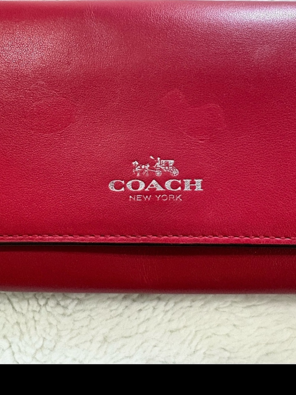 Coach Red Leather Wristlet Wallet